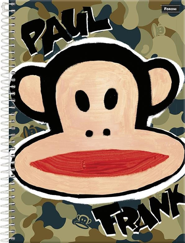 Caderno-Foroni-200-Folhas-Capa-Dura-10-Materias-Universitario-Paul-Frank