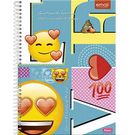 Caderno Foroni 1 Material Universitário Capa Dura Emoji.