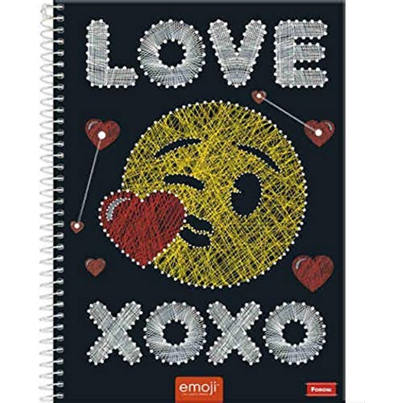 Caderno-Foroni-10-Material-Universitario-Capa-Dura-Emoji