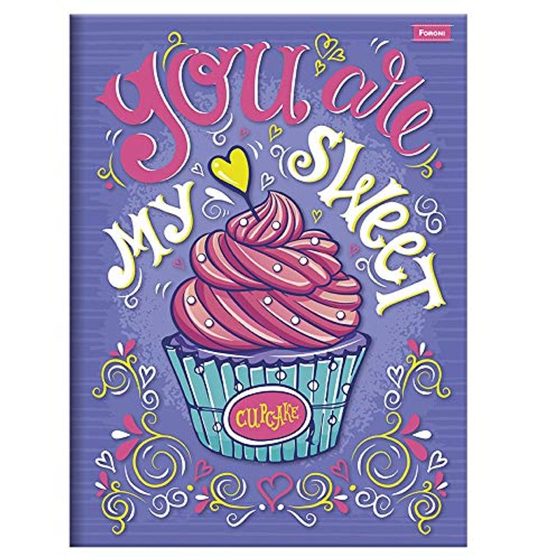 Caderno-Foroni-Brochurao-Capa-Dura-Cupcake-96-Folhas