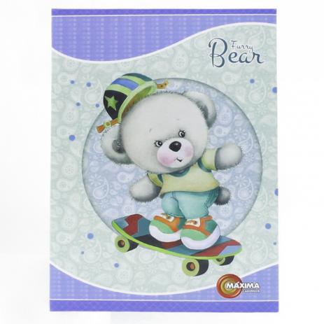 Caderno-Maxima-Furry-Bear-Capa-Dura-Costurado-96-Folhas