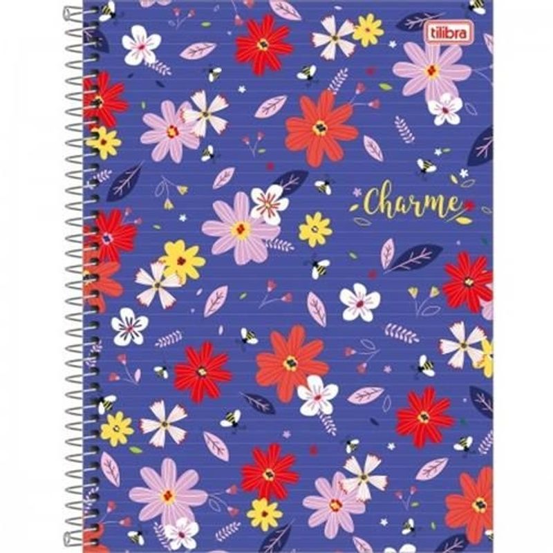 Caderno-Tilibra-Capa-Dura-Espiral-80-Folhas-1-Materia-Charme-Estampas-Sortidas