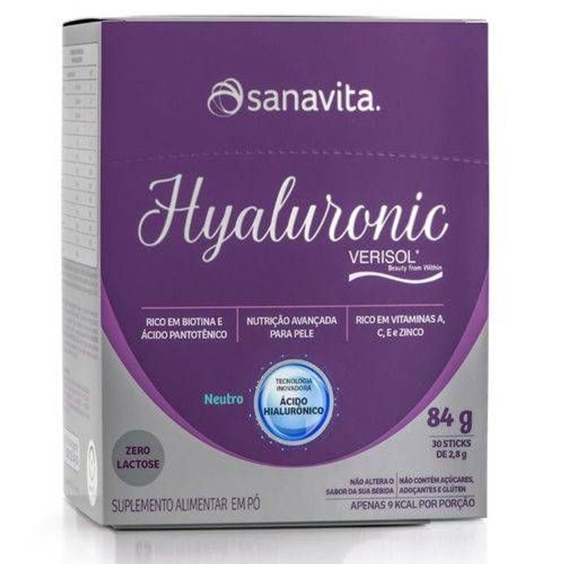 Hyaluronic-Sanavita-Verisol-Hidrolisado-30-Saches-Neutro