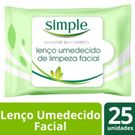 Lenços Umedecidos Simple  para limpeza 25 UN