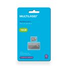Adaptador 2x1 Multilaser 16GB Cartão Micro SD+Cartão SD Clasee 4+Pendrive