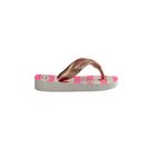 Sandália Havaianas Kids Top Marie Branca e Rosa Gold Metal 27/28
