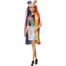 Boneca Barbie Penteados Cabelo Arco-íris