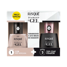 Esmalte Risqué Diamod Gel Noz Moscada 9,5ml+Esmalte Risqué Diamod Gel Top Coat Fixador Preço Especial