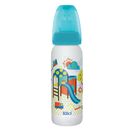 Mamadeira Lillo Bico Ortodôntico Silicone Divertida Azul 250ml