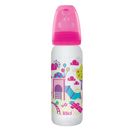 Mamadeira Lillo Bico Ortodôntico Silicone Divertida Rosa 250ml
