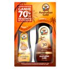 Protetor Solar Australian Gold FPS30 Spray Gel 237g + Bronzeador Australian Gold Accelerator Spray Gel 125g
