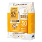 Protetor Solar Australian Gold Corporal Toque Seco FPS50 e Protetor Solar Facial FPS50 200g + 50g