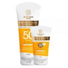 Protetor Solar Australian Gold Corporal Toque Seco FPS50 e Protetor Solar Facial FPS50 200g + 50g