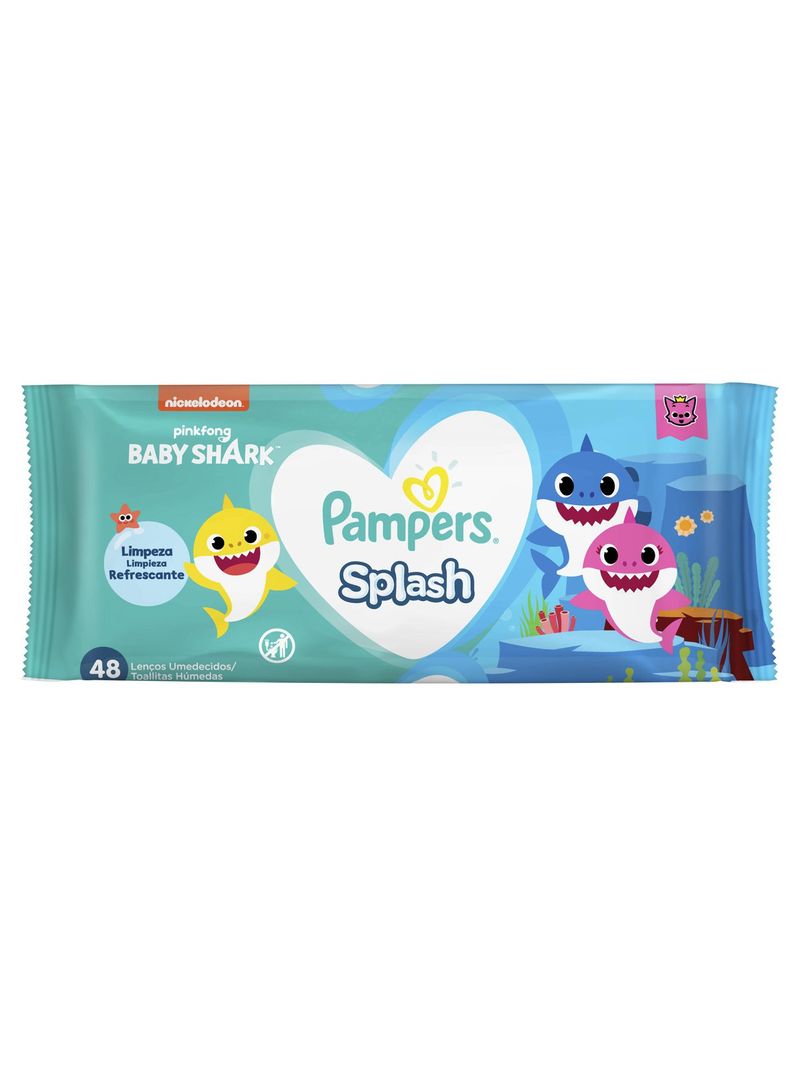 Kit 4 lenços umedecidos pampers baby shark splash 48un cada - Lenço  Umedecido - Magazine Luiza