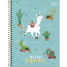 Caderno Tilibra 10 Matérias Hello Limaste 160 Folhas