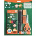Kit Escolar Leonora + Lapis Cor 12 Cores