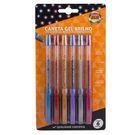 Caneta Esferografica Leonora Gel Brilho 6 Cores