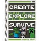 Caderno Foroni Capa Dura10 Materias Minicraft 200 Folhas