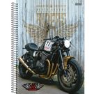 Caderno São Domingos Motos Capa Dura Sortido 1 Matéria 80 Folhas