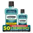 Exaguante Bucal Listerine Cool Mint 500ml Leve Mais Pague Menos + 50% de Desconto Leve Cool Mint 250ml