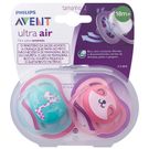 Chupeta Philips Avent Ultra Air Rosa Decorada +18 Meses 2 Unidades