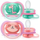 Chupeta Philips Avent Ultra Air Rosa Decorada +18 Meses 2 Unidades