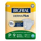 Fralda Geriátrica Bigfral Derma Plus Regular P 9 Unidades