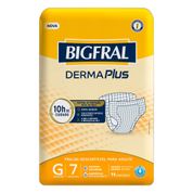 Fralda Geriátrica Bigfral Derma Plus Regular G 7 Unidades