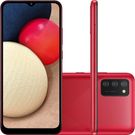 Smartphone Samsung Galaxy A02S 32GB 4G Tela 6.5 Câmera Tripla 13MP+2MP+2MP Vermelho