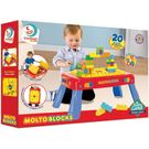 Brinquedo Mesinha Criativa Com 20 Blocos Para Montar
