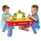 Brinquedo Mesinha Criativa Com 20 Blocos Para Montar