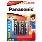 Pilha Panasonic Alcalina AAA 4 Unidades