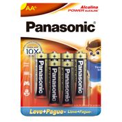 Pilha Alcalina Panasonic AA 6 Unidades