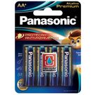 Pilha Alcalina Panasonic Premium AA 4 Unidades
