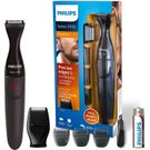 Aparador de Pelos Philips Multigroom Series 1000 2 em 1 à Pilha Preto MG1100/16