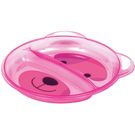 Prato Buba Ursinho com Divisória Rosa