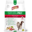 Ração Baw Waw Natural Pró Gato Adulto Carne e Arroz 1kg