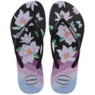 Sandália Havaianas Slim Floral Preto/Preto/Lilas 41/42