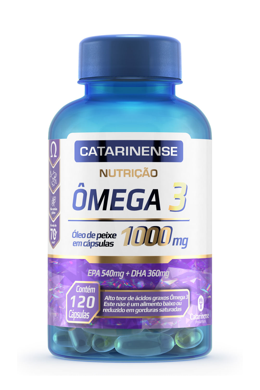 Omega 3 Catarinense 1000mg 120 Cápsulas