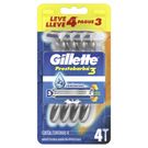 Aparelho de Depilar Descartável Gillette Prestobarba 3 com 4 unidades