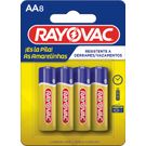 Pilha Rayovac Amarelinhas AA 8 Unidades