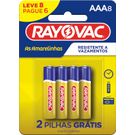 Pilha Rayovac Amarelinhas AAA Leve mais Pague menos 8 Unidades
