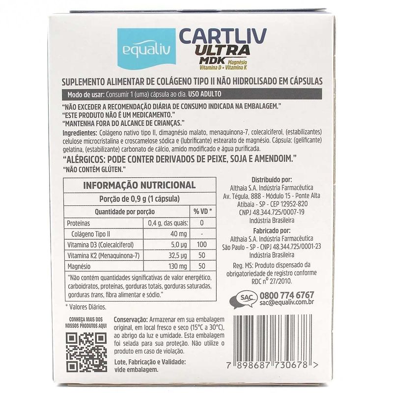 Colágeno Cartliv Ultra MDK com 60 Cápsulas com menor preço