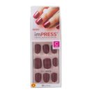 Unhas Postiças Kiss New York Impress Matte Color Sexy Lady 24 Unidades