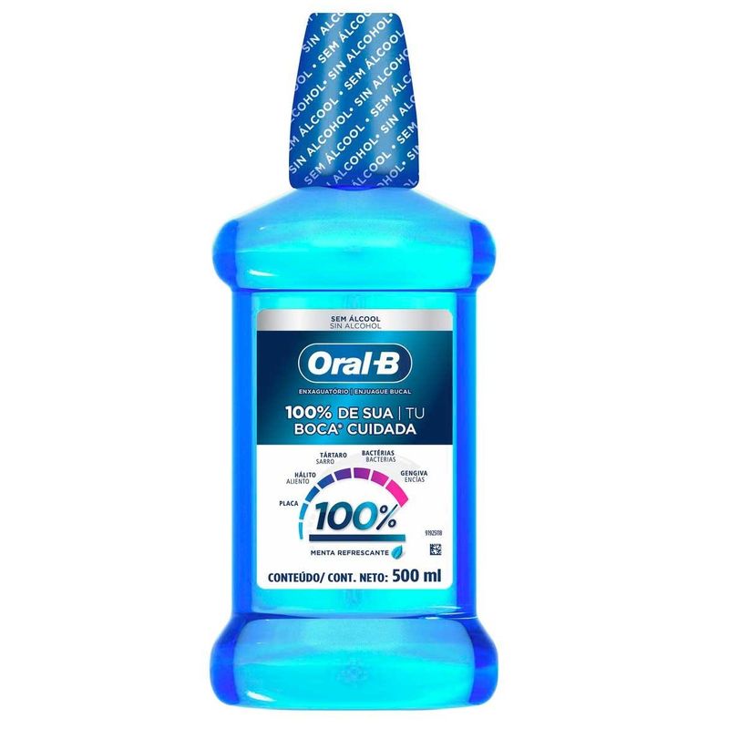 Solução Bucal Oral B 100% 500ml - Farmácia Indiana