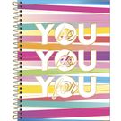 Caderno Tilibra Capa Dura Colegial Espiral 10 Matérias Be Nice 160 Folhas Sortido