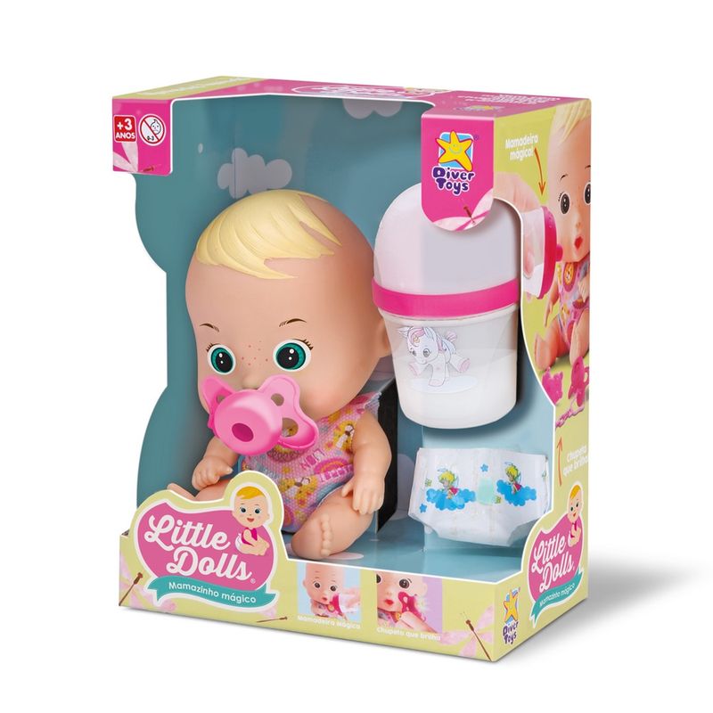 Boneca-Divertoys-Little-Dolls-Mamazinho-Magico