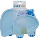Prato Buba Hipopótamo com Divisória Azul