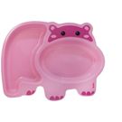 Prato Buba Hipopótamo com Divisória Rosa