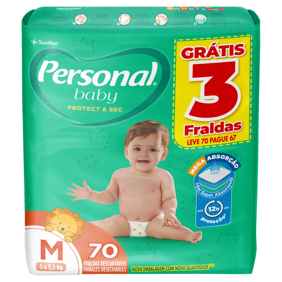 Fralda Personal Baby M 10 Unidades - Farmácia Indiana